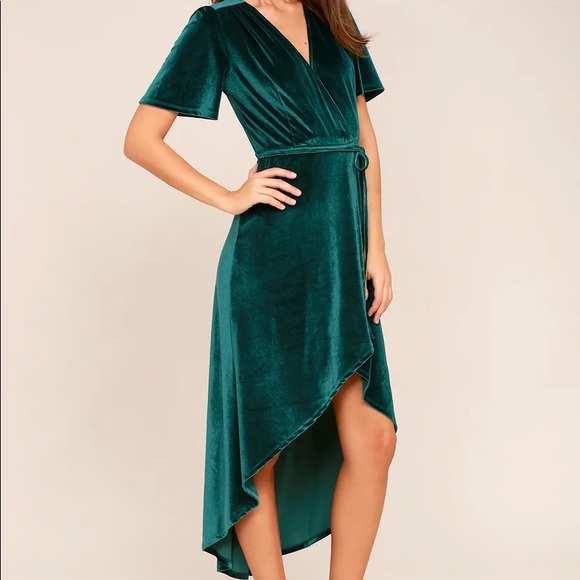 green velvet dress lulus